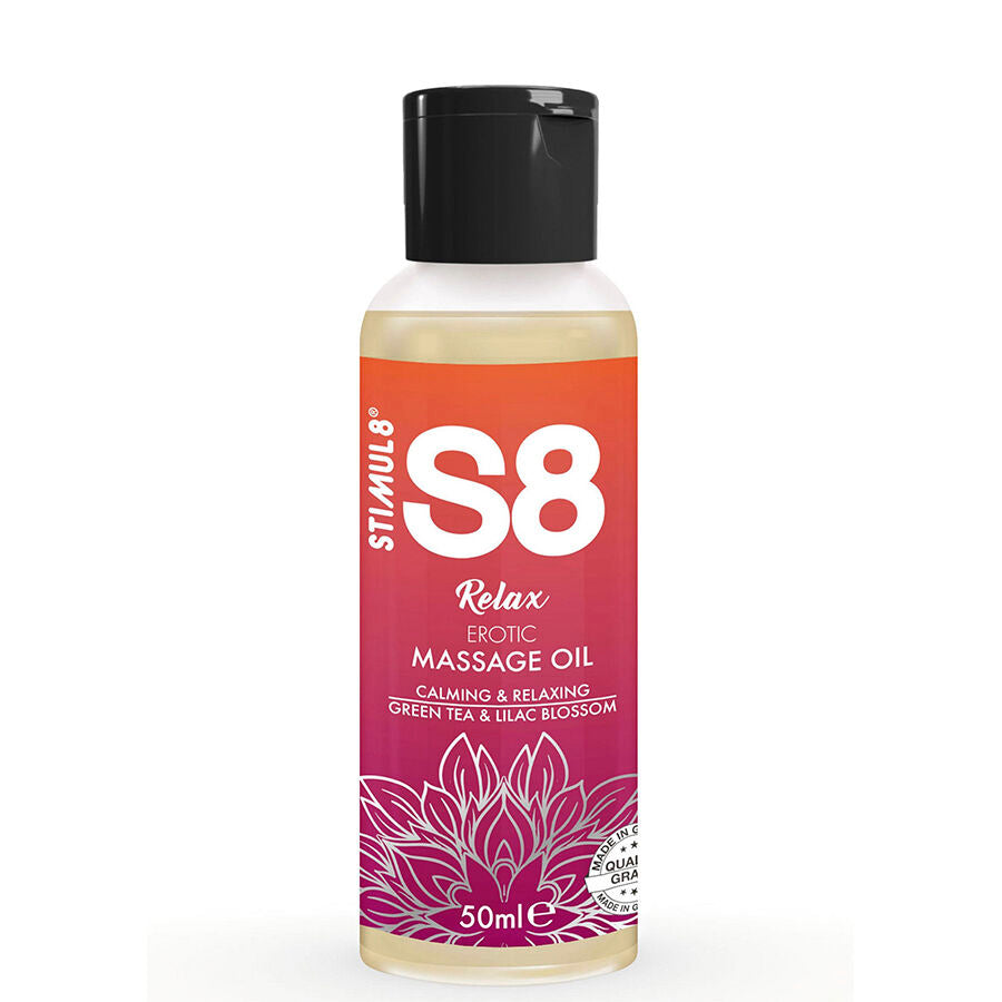 STIMUL8 - S8 RELAX ÓLEO DE MASSAGEM ERÓTICA CHÁ VERDE 50 ML