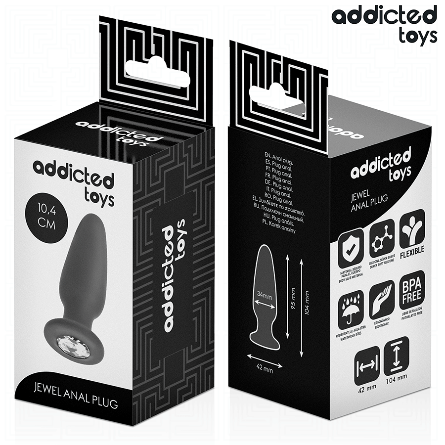 ADDICTED TOYS - ANAL PLUG WITH JEWEL SIZE M 10.4 CM