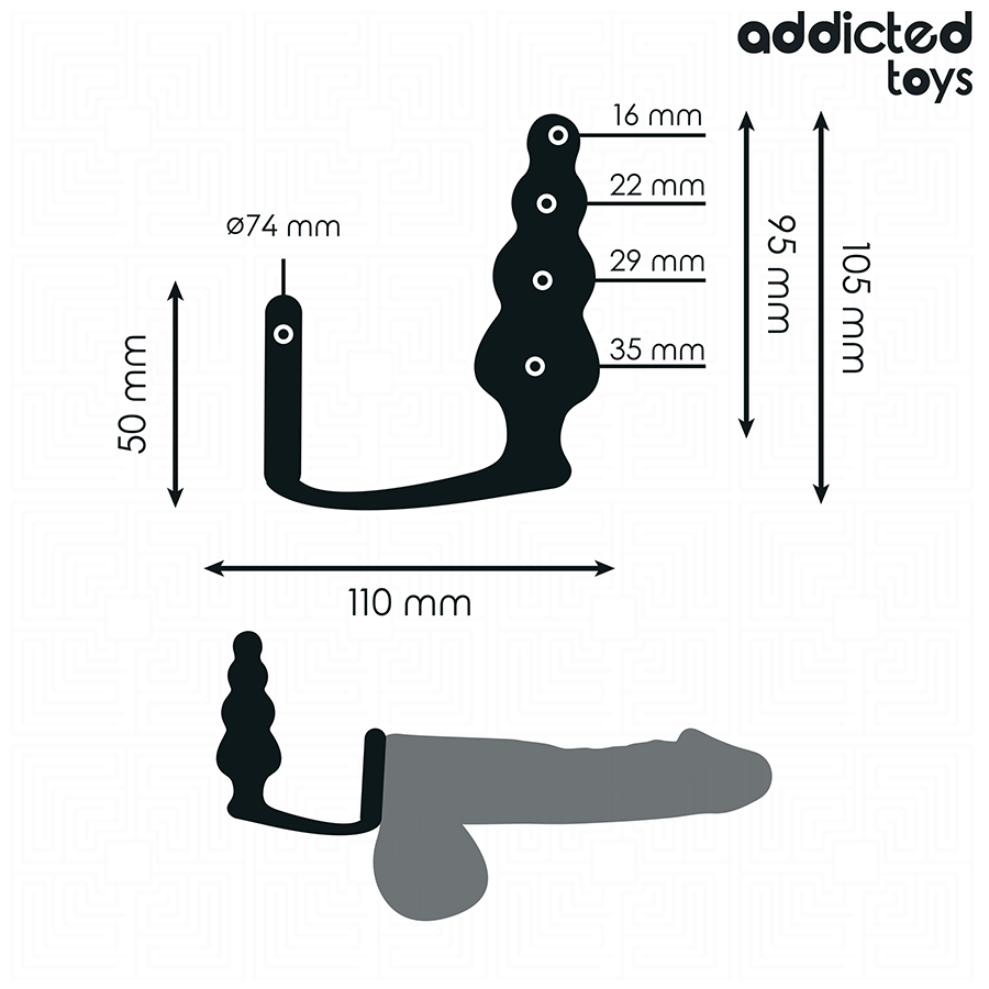 ADDICTED TOYS - ANAL PLUG WITH RING MODEL 5