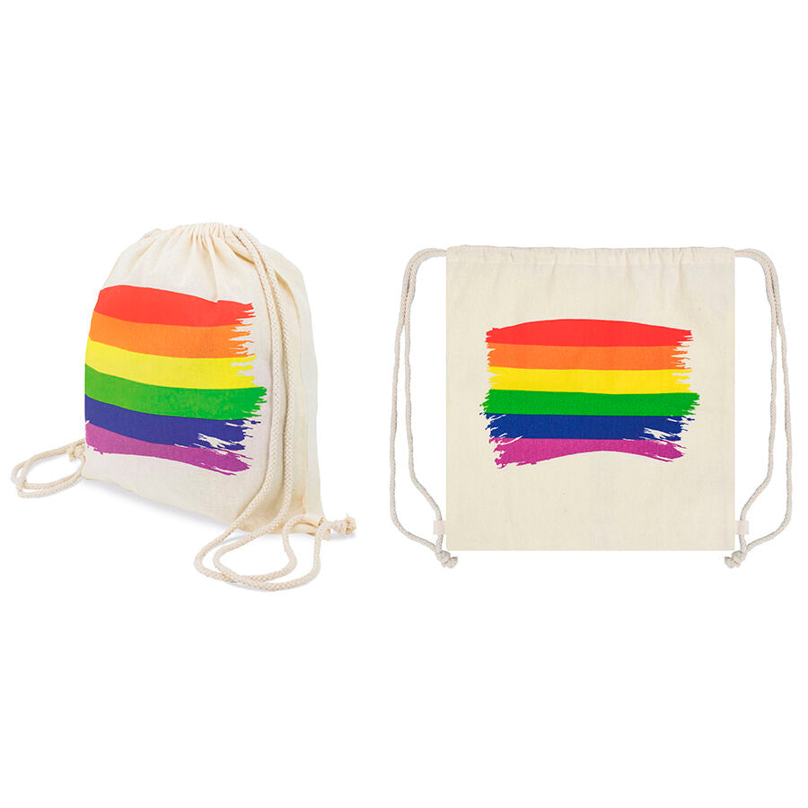 PRIDE - MOCHILA COM BANDEIRA LGBT DE ALGODO