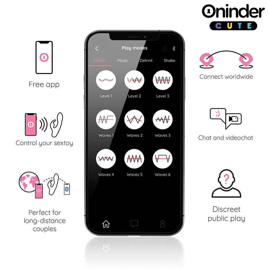 ONINDER CUTE - VIBRADOR LOVE BUNNY PARA PONTO G E CLITÓRIS - APLICATIVO MUNDIAL GRATUITO