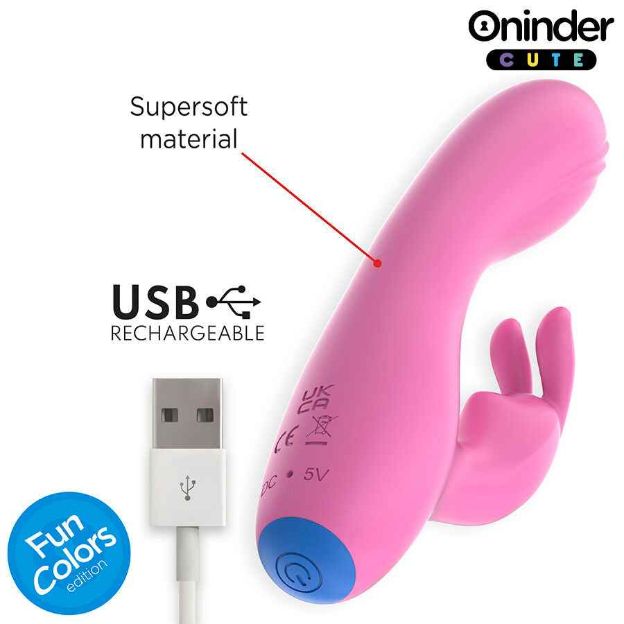 ONINDER CUTE - VIBRADOR LOVE BUNNY PARA PONTO G E CLITÓRIS - APLICATIVO MUNDIAL GRATUITO