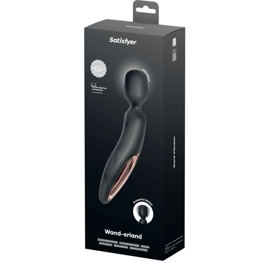 SATISFYER - WAND ERLAND MASSAGEADOR VIBRATÓRIO PRETO