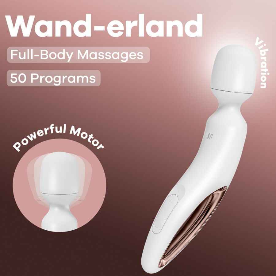 SATISFYER - WAND ERLAND MASSAGEADOR VIBRATÓRIO BRANCO