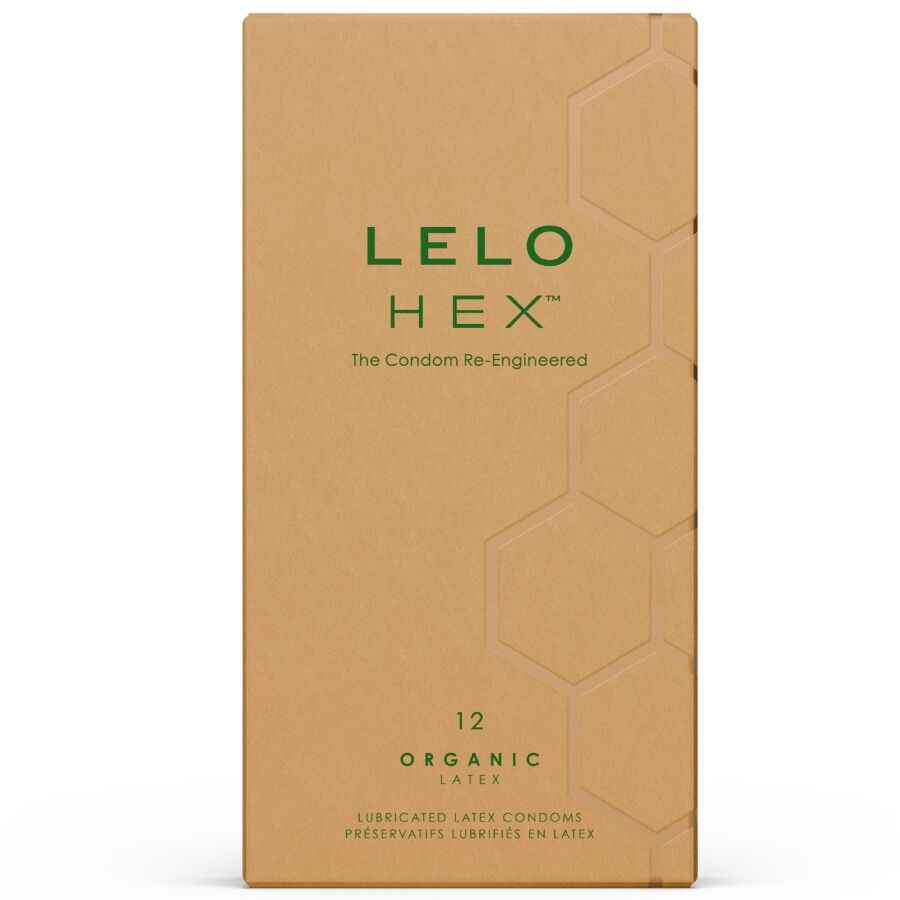 LELO - CAIXA DE PRESERVATIVOS ORGÂNICOS HEX 12 UNIDADES