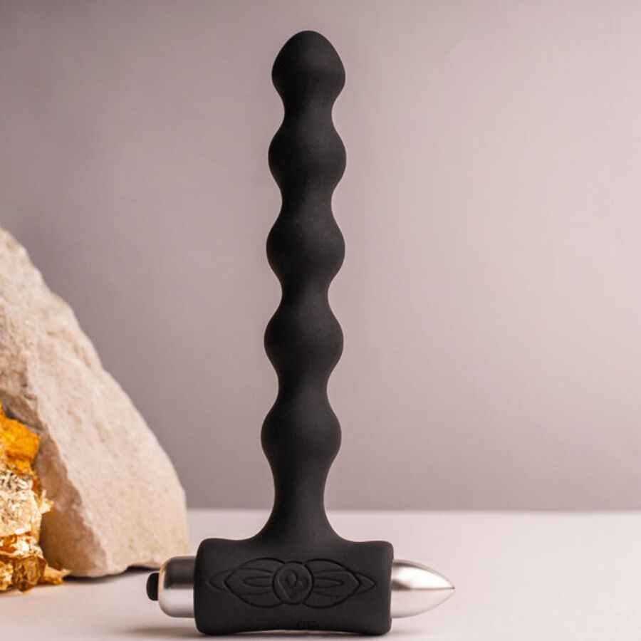 ROCKS-OFF - PETITE SENSATIONS PEARLS PLUG ANAL VIBRADOR PRETO