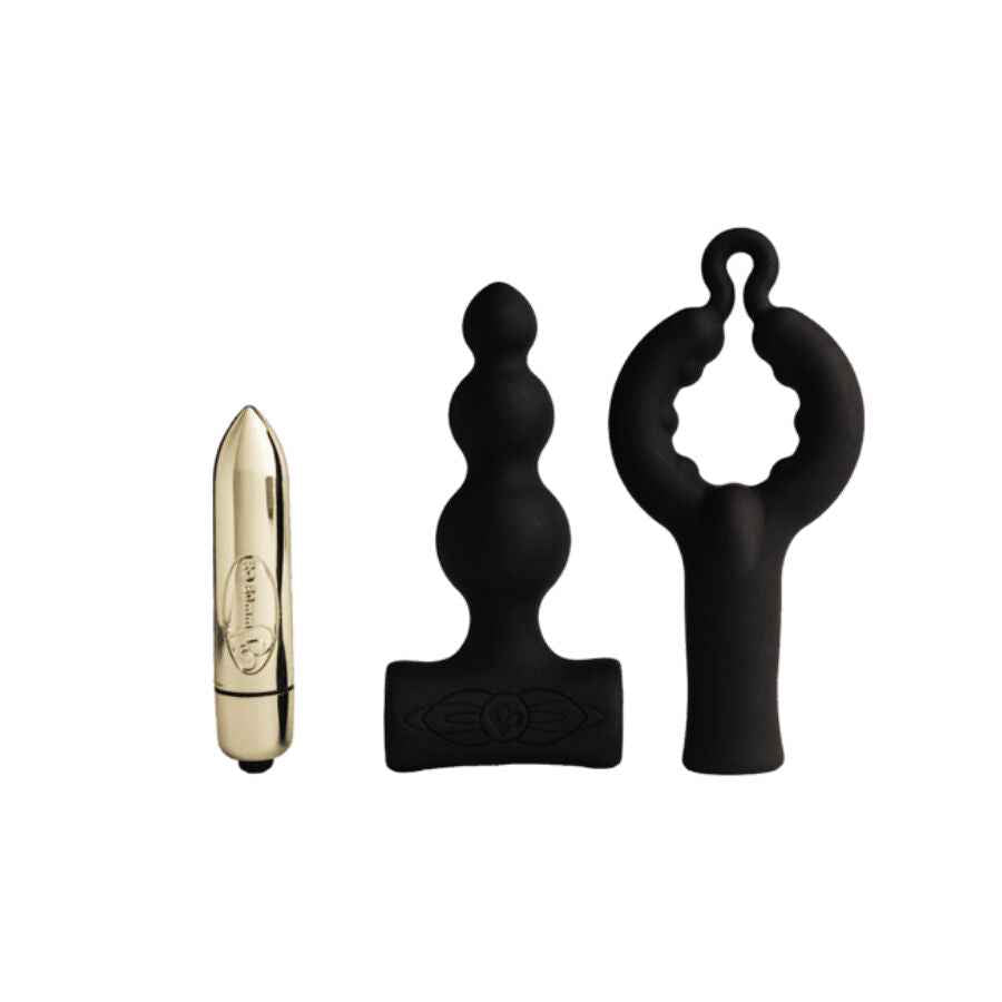 ROCKS-OFF - PETITE SENSATIONS BUBBLES PLUG ANAL VIBRADOR PRETO