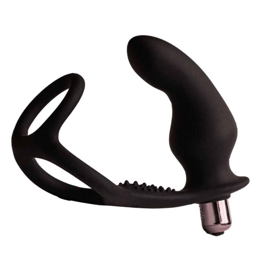 ROCKS-OFF - PLUG ANAL RO-ZEN RRO COM ANEL VIBRATÓRIO PARA PÊNIS PRETO