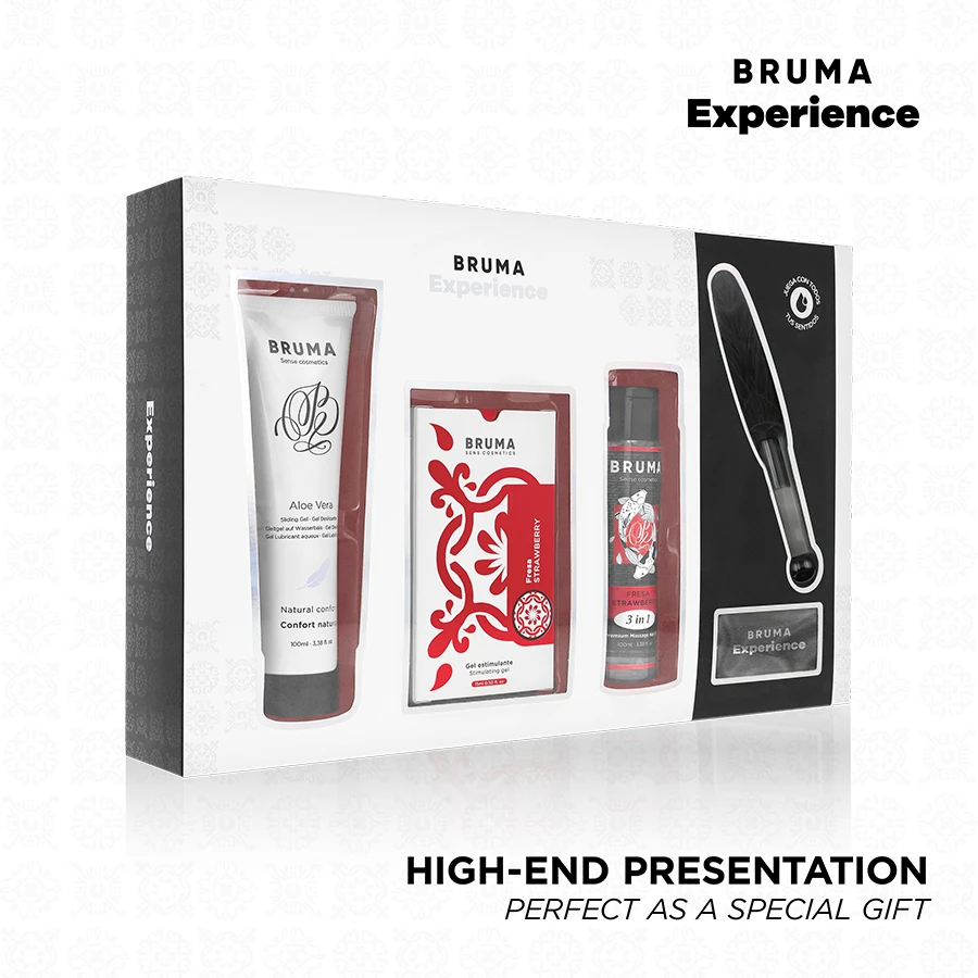 KIT TENTAÇÃO DOCE MORANGO COM POTENCIADOR DE ORGASMOS - Sex Shop Sexy