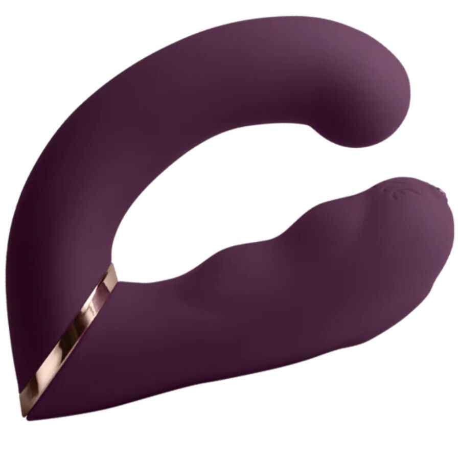 ROCKS-OFF - VIBRADOR DUPLO GEMINI ESTIMULADOR DE CLITÓRIS PONTO G ROXO