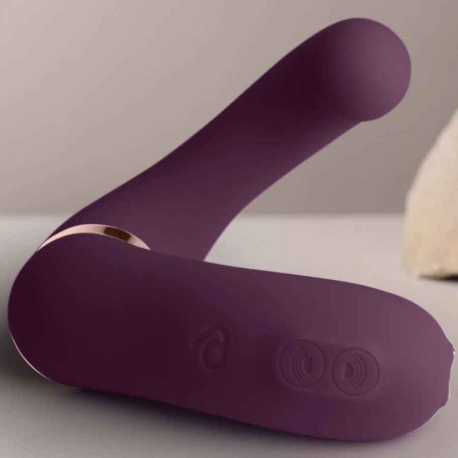 ROCKS-OFF - VIBRADOR DUPLO GEMINI ESTIMULADOR DE CLITÓRIS PONTO G ROXO