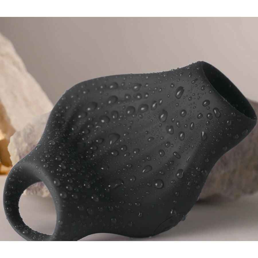 ROCKS-OFF - MASTURBADOR VIBRADOR FLEXÍVEL PALM BLACK