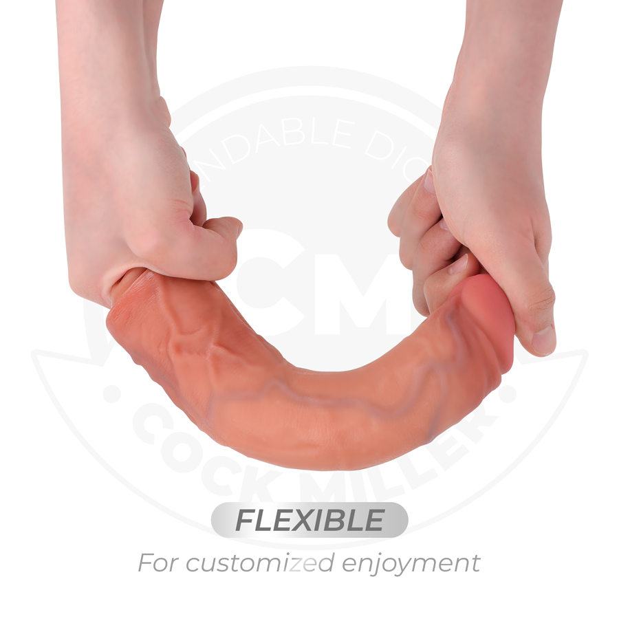 COCK MILLER - DILDO REALISTA COM VENTOSA E CONTROLE REMOTO VIBRAÇÃO 20,5 CM