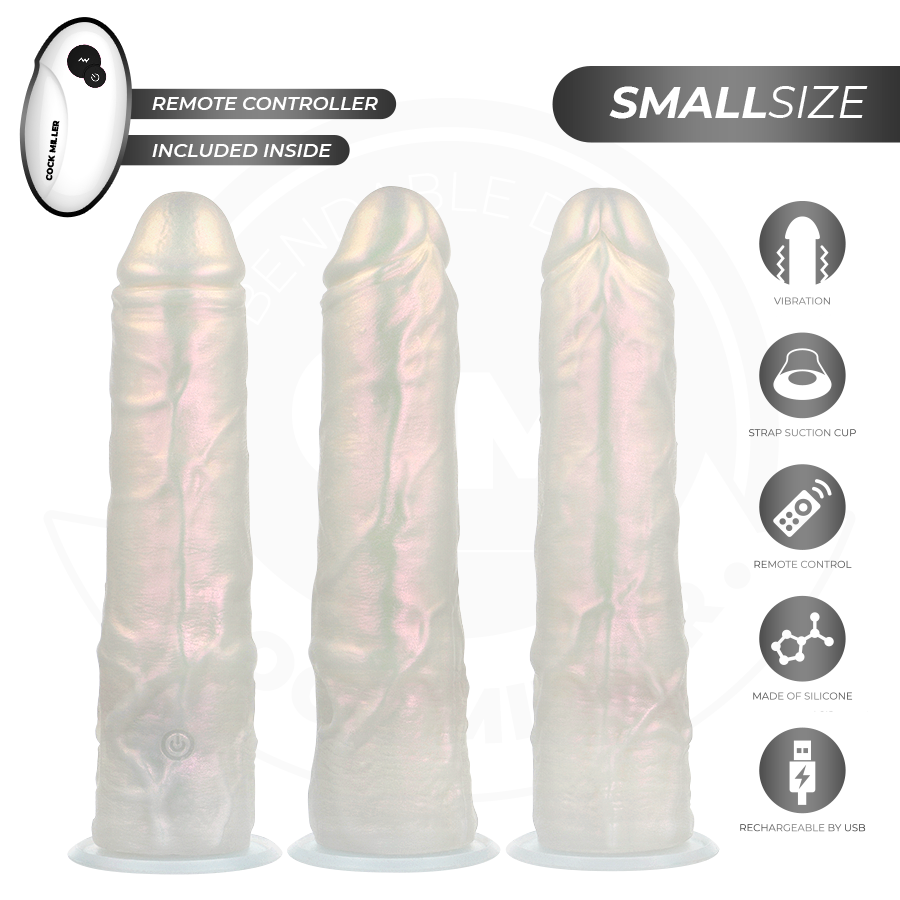 COCK MILLER - DILDO COM VENTOSA, LUZES E VIBRAÇÃO COM CONTROLE REMOTO BRANCO 19,5 CM