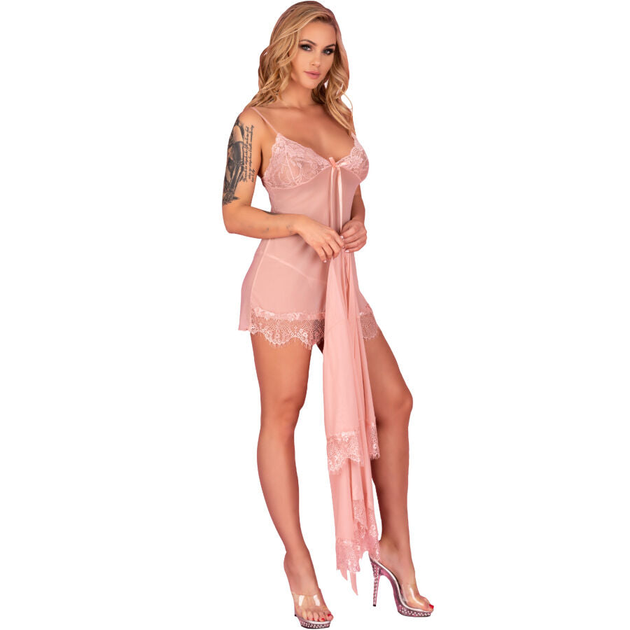 LIVCO CORSETTI FASHION - HYEONA 1710 BABYDOLL + TANGA ROSA
