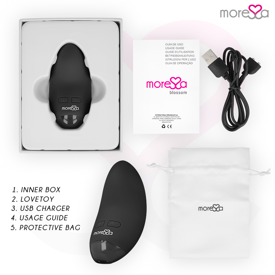 MORESSA - BLOSSOM PERSONAL MASSAGER BLACK