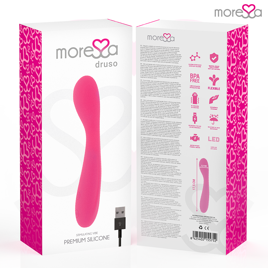 MORESSA - DRUSO PREMIUM SILICONE RECARREGVEL