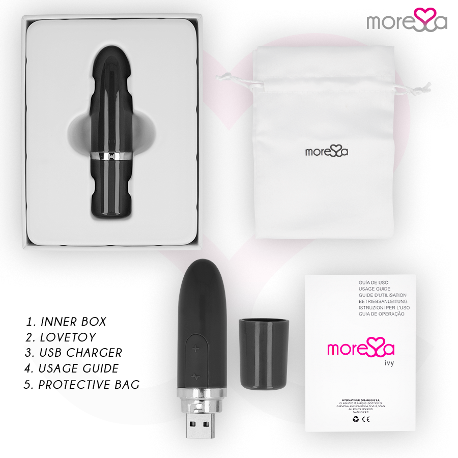 MORESSA - IVY VIBRADOR ESTIMULADOR VIAGEM PRETO