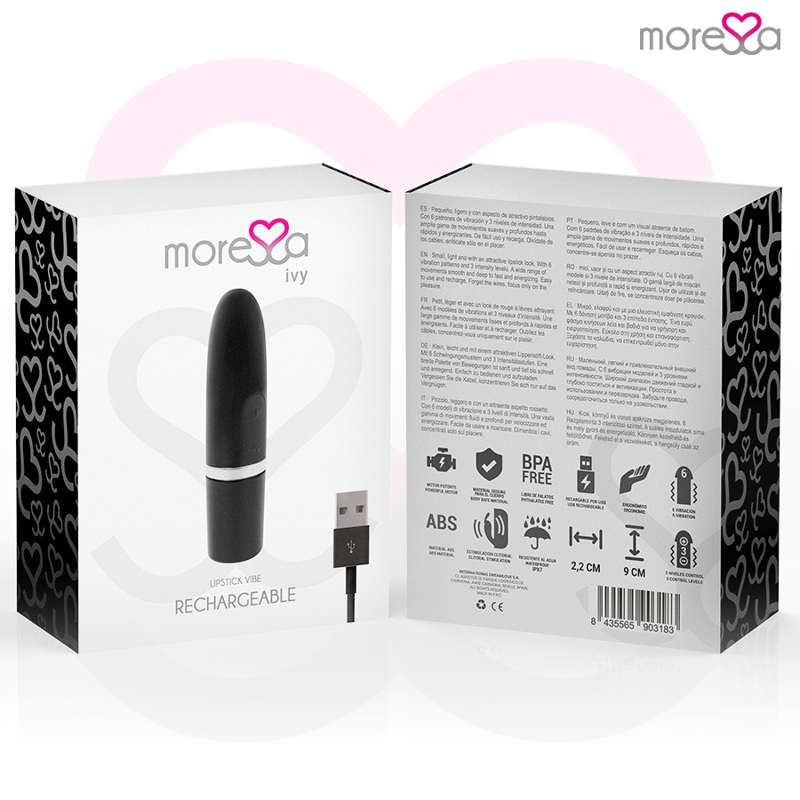 MORESSA - IVY TRAVEL LIP STIMULATOR BLACK