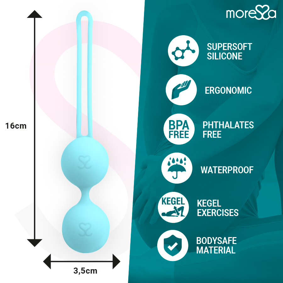 OSIAN DOIS TREINO DO PAVIMENTO PÉLVICO 101 G PREMIUM SILICONE TURQUESA
