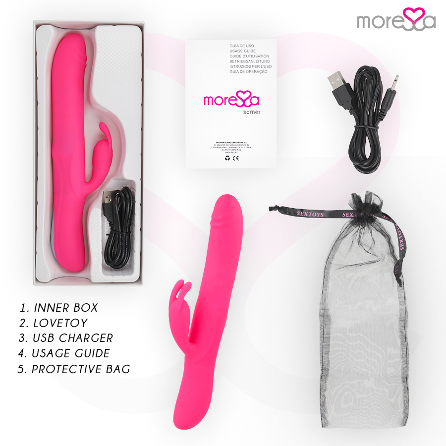 MORESSA - PEARLISH ROTARY SOMER AND POWERFUL PREMIUM SILICONE VIBRATION