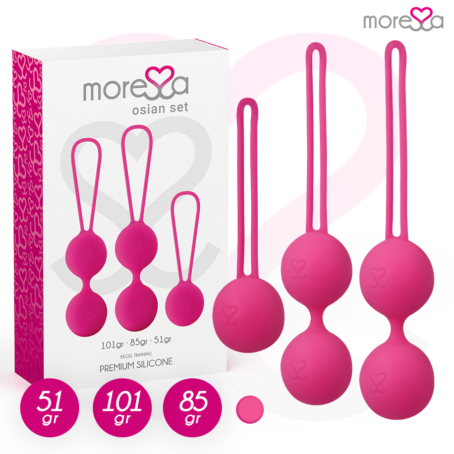 MORESSA - OSIAN PREMIUM PINK SILICONE SET (Osian One - 51 g | Osian Two - 101 g | Osian Three - 85 g)