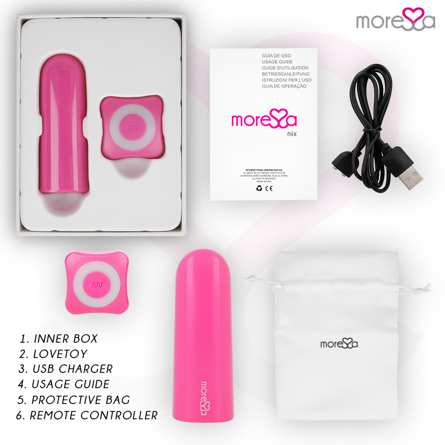 MORESSA - NIX VIBRADOR CONTROLE REMOTO ROSA