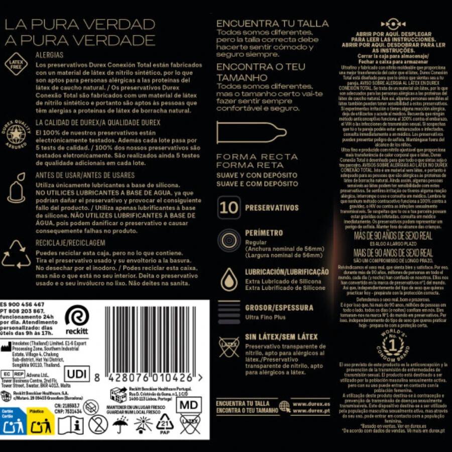 CONEXÃO TOTAL ULTRA FINO PLUS SEM LÁTEX 10 UNIDADES - Sex Shop Sexy