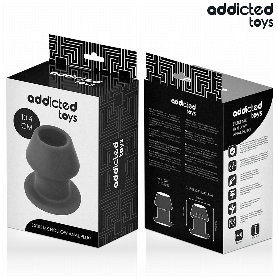 ADDICTED TOYS - PLUG ANAL EXTRÊME CREUX TAILLE L 10,4 CM