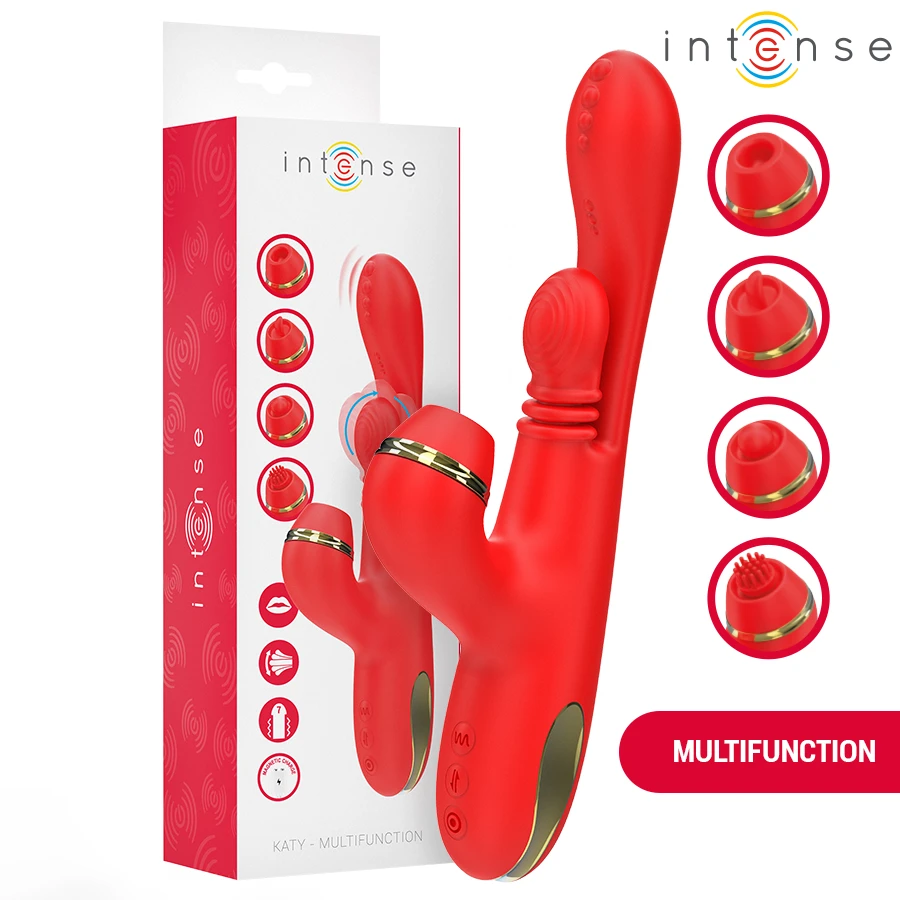 KATY ESTIMULADOR DO CLÍTORIS MULTIFUNÇÃO 4 CABEÇAS INTERCAMBIÁVEIS - Sex Shop Sexy