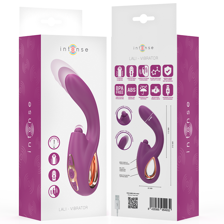 VIBRADOR PONTO G MULTIFUNÇÃO ESTIMULAÇÃO E EMPUJE E VIBRAÇÃO - Sex Shop Sexy