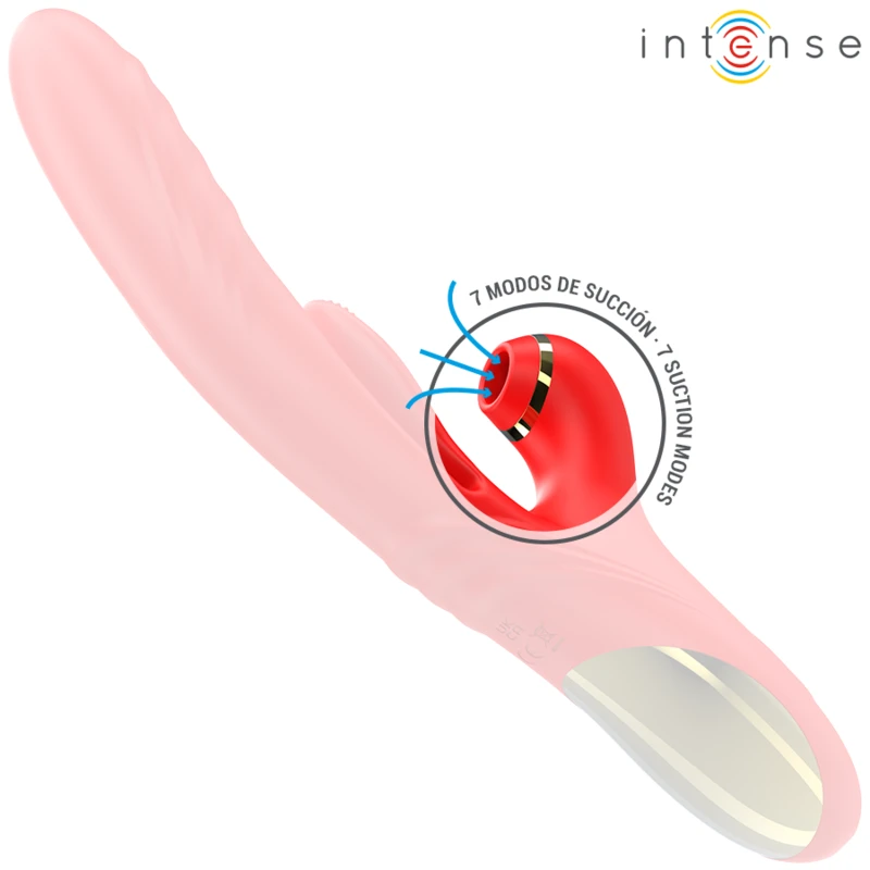 KAROL VIBRADOR MULTIFUNÇÃO EMPUJE E SUÇÃO E ESTIMULAÇÃO - Sex Shop Sexy