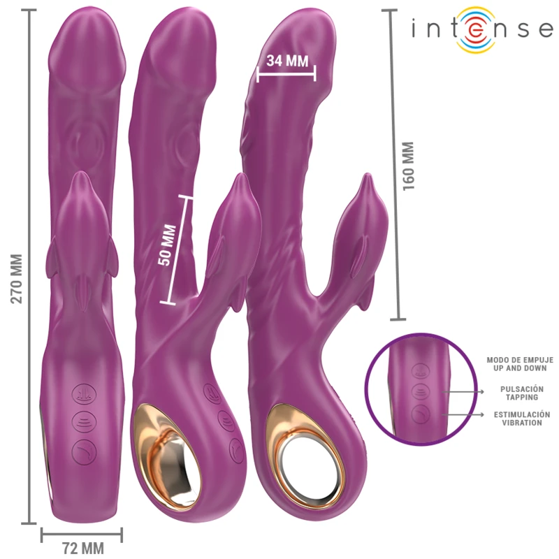 HALLE VIBRADOR MULTIFUNÇÃO COM LÍNGUA ESTIMULADORA EM FORMATO DE GOLFINHO ROXO. - Sex Shop Sexy