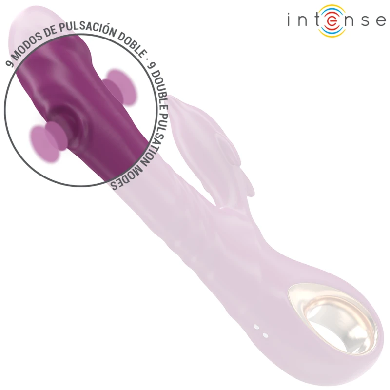 HALLE VIBRADOR MULTIFUNÇÃO COM LÍNGUA ESTIMULADORA EM FORMATO DE GOLFINHO ROXO. - Sex Shop Sexy