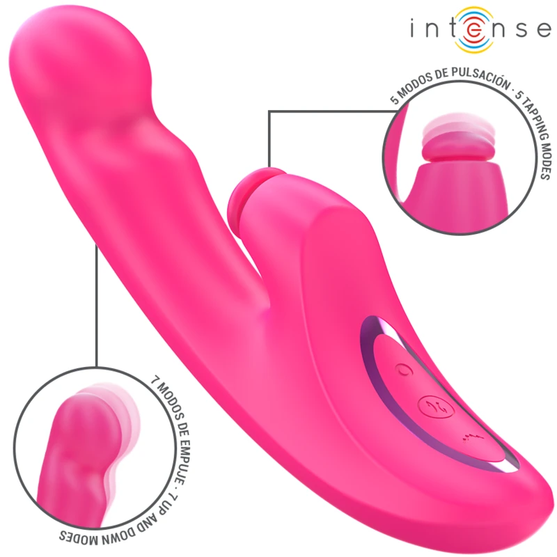 EMI VIBRADOR 13,5 CM MULTIFUNÇÃO 3 EM 1 10 MODOS DE VIBRAÇÃO ROSA - Sex Shop Sexy