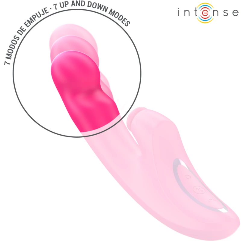 EMI VIBRADOR 13,5 CM MULTIFUNÇÃO 3 EM 1 10 MODOS DE VIBRAÇÃO ROSA - Sex Shop Sexy