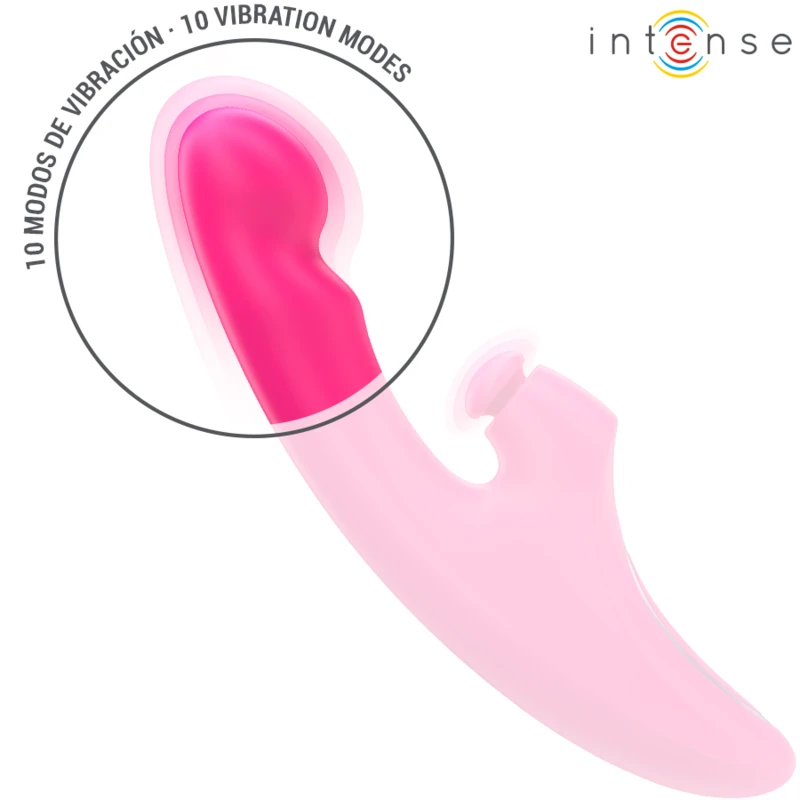 EMI VIBRADOR 13,5 CM MULTIFUNÇÃO 3 EM 1 10 MODOS DE VIBRAÇÃO ROSA - Sex Shop Sexy