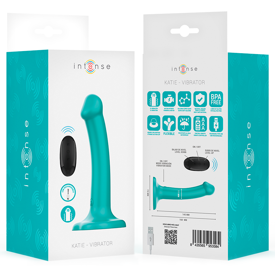 KATIE VIBRADOR COM VENTOSA 10 MODOS DE VIBRAÇÃO CONTROLE REMOTO - Sex Shop Sexy
