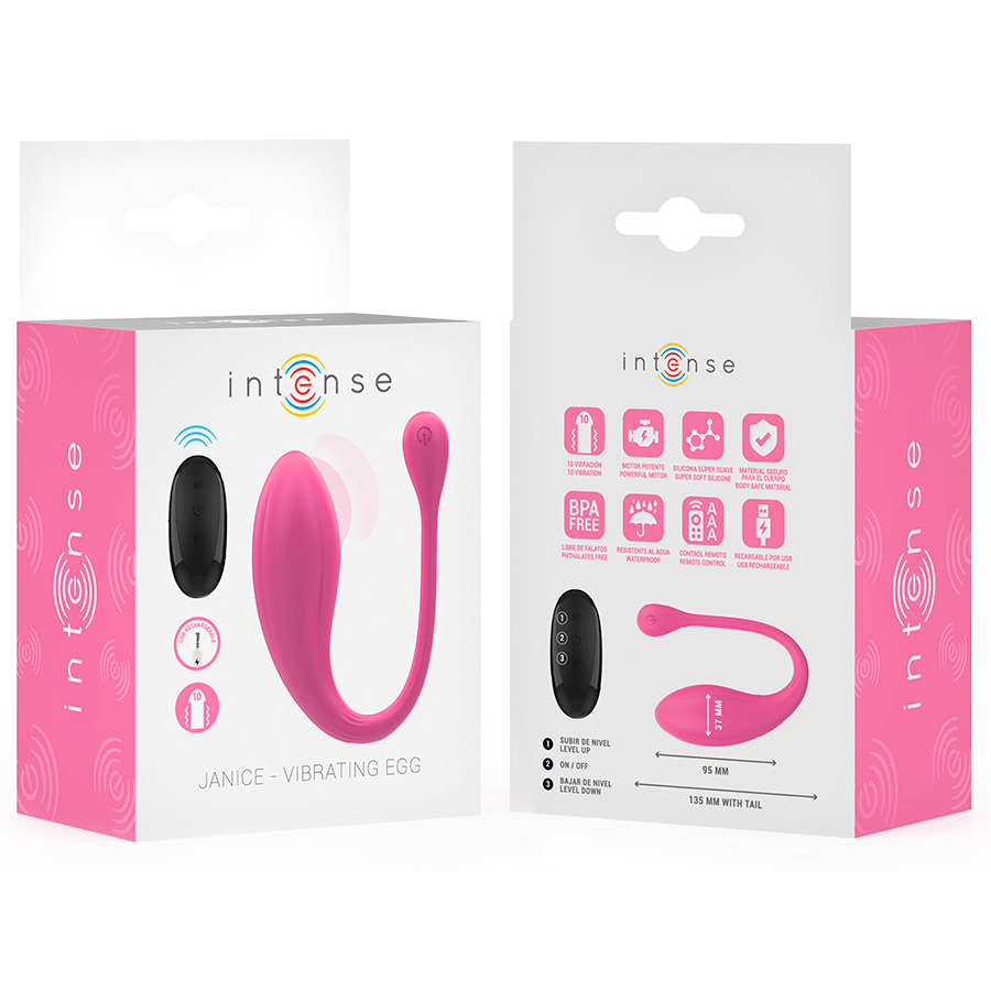 JANICE OVO VIBRADOR U ESTIMULAÇÃO DUPLA 10 VIBRAÇÕES E CONTROLO REMOTO PARA USO ADULTO - Sex Shop Sexy