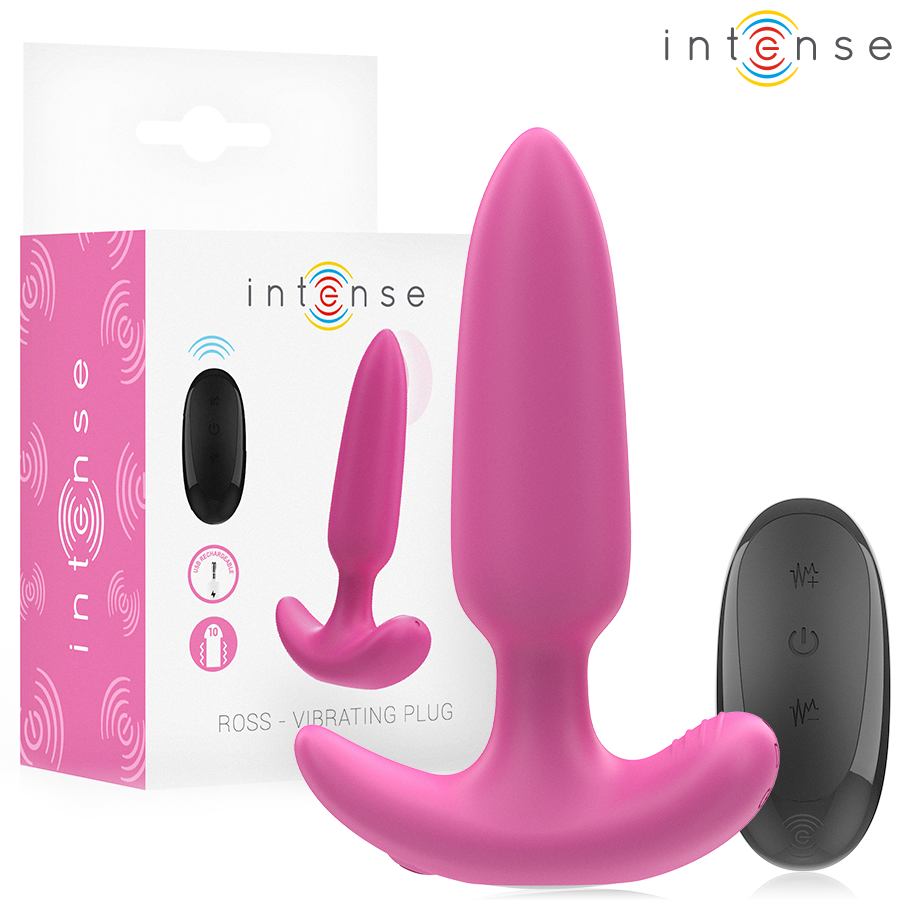 ROSS PLUG ANAL 10 VIBRAÇÕES ROSA CONTROLE REMOTO - Sex Shop Sexy
