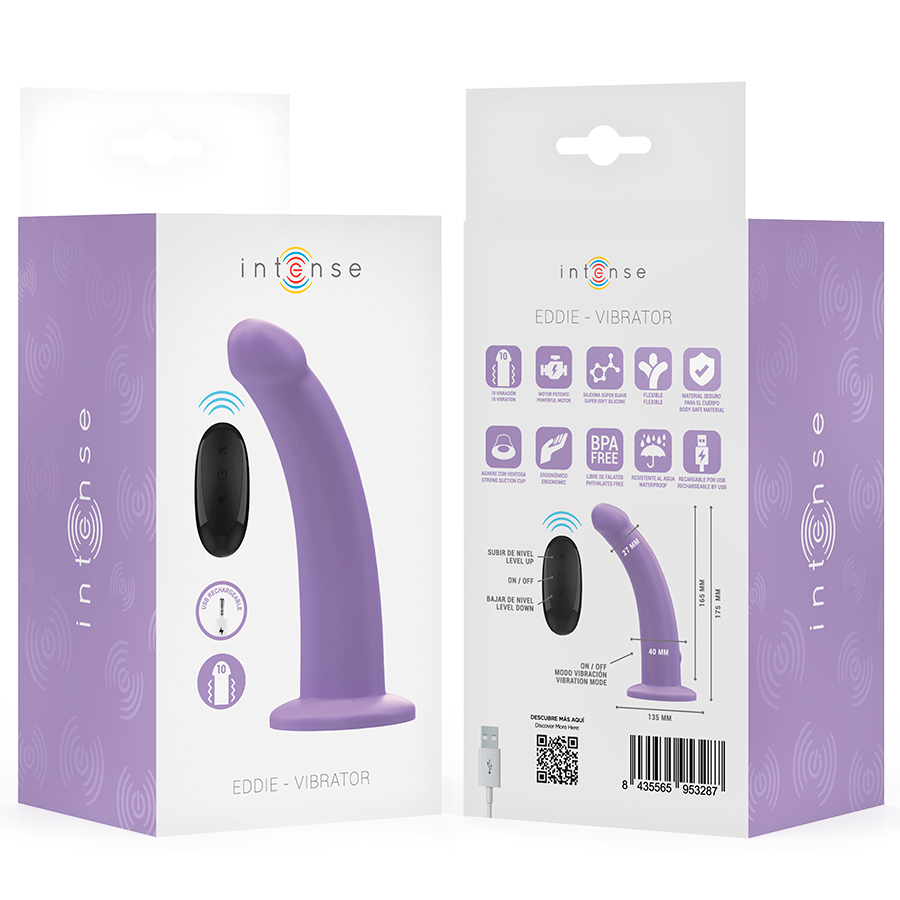 EDDIE VIBRADOR 17,5 CM 10 VIBRAÇÕES CONTROLE REMOTO - Sex Shop Sexy