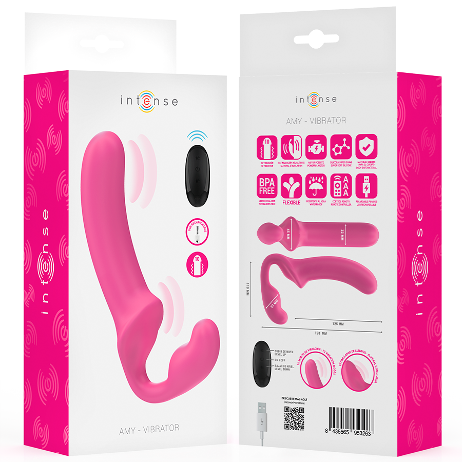 AMY VIBRADOR DUPLO 20 CM CONTROLE REMOTO - Sex Shop Sexy
