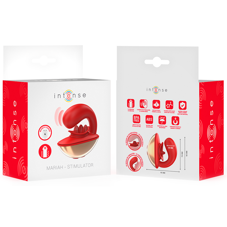 MARIAH VIBRADOR & ESTIMULADOR EM FORMA DE U 10 VIBRAÇÕES - Sex Shop Sexy