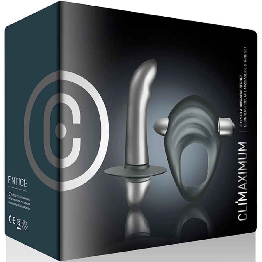 CLIMAXIMUM - KIT ENTICE ANEL PENIANO + VIBRADOR DE PRÓSTATA INICIANTES