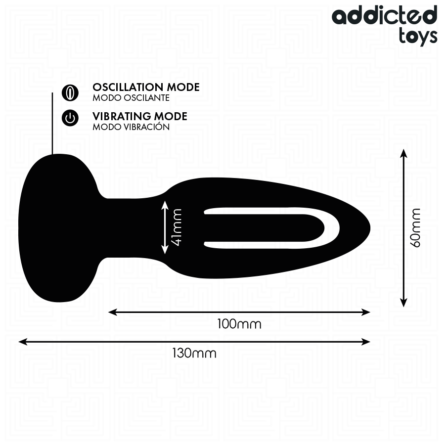 ADDICTED TOYS - PLUG ANAL COM LÍNGUA VIBRATÓRIA E CONTROLE REMOTO