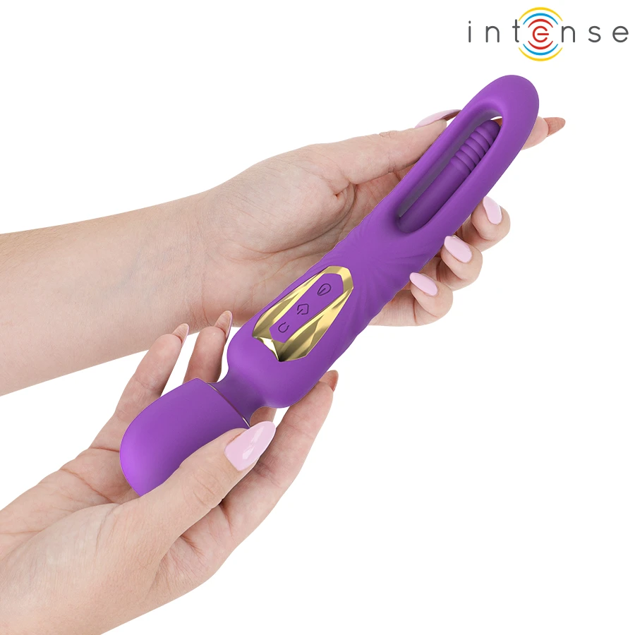 CHRISTY VIBRADOR WAND COM LÍNGUA GIRATÓRIA - Sex Shop Sexy