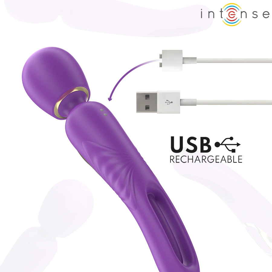 CHRISTY VIBRADOR WAND COM LÍNGUA GIRATÓRIA - Sex Shop Sexy