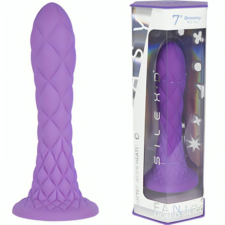SILEXD - DREAMY DILDO FANTASY SILICONE LÍQUIDO TERMORATIVO VIOLETA 18,5 CM