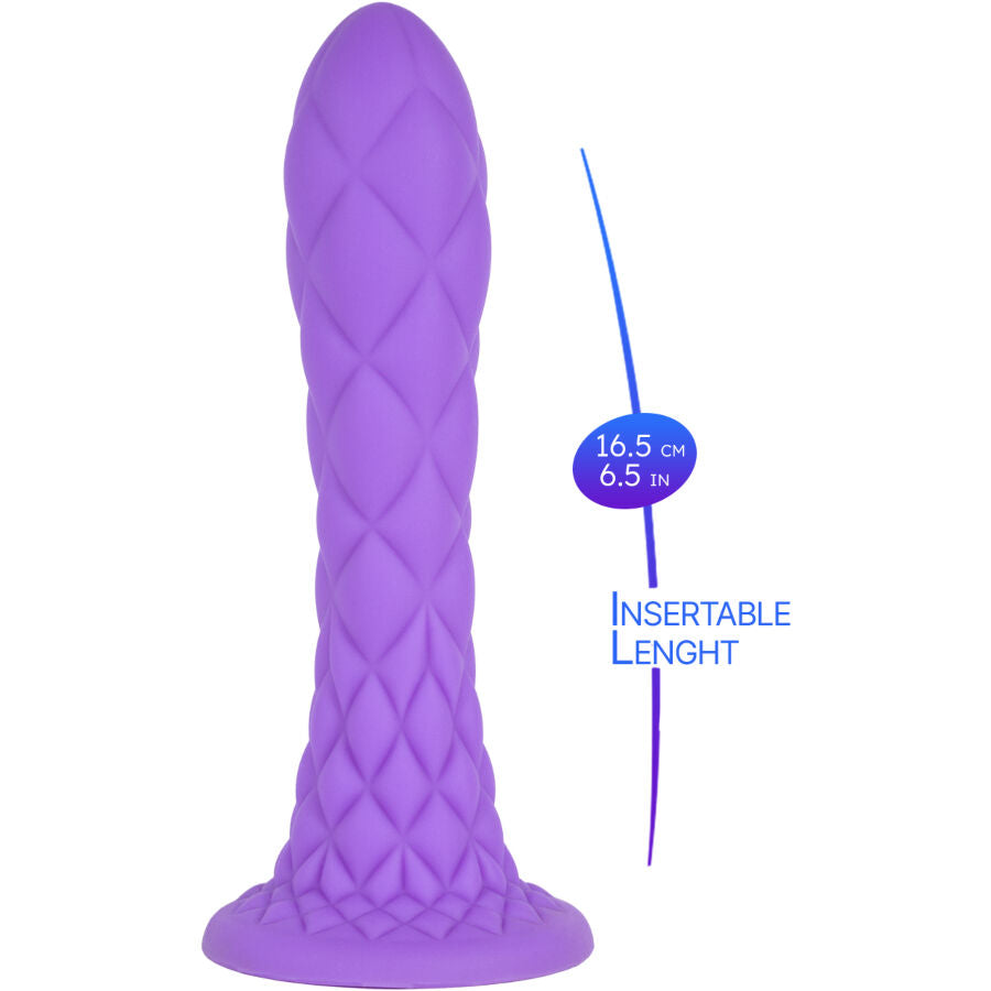 SILEXD - DREAMY DILDO FANTASY SILICONE LÍQUIDO TERMORATIVO VIOLETA 18,5 CM