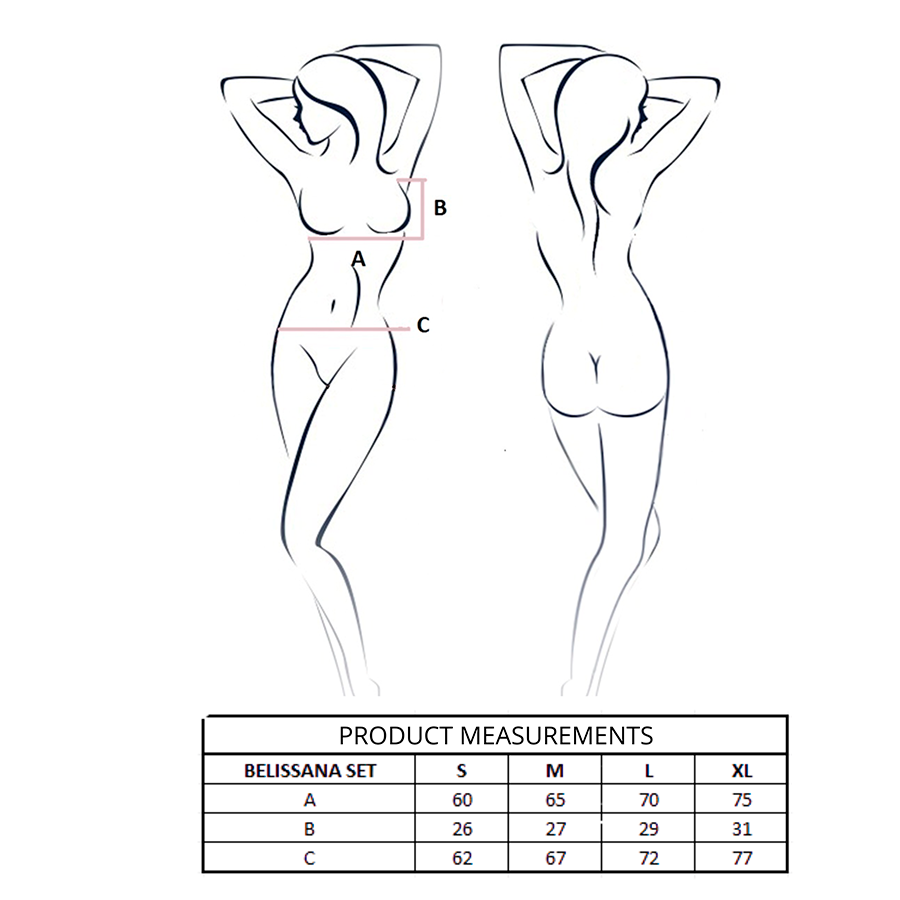 PASSION - CONJUNTO DE SUTIÃ + TANGA BELISSANA BRANCO P/M